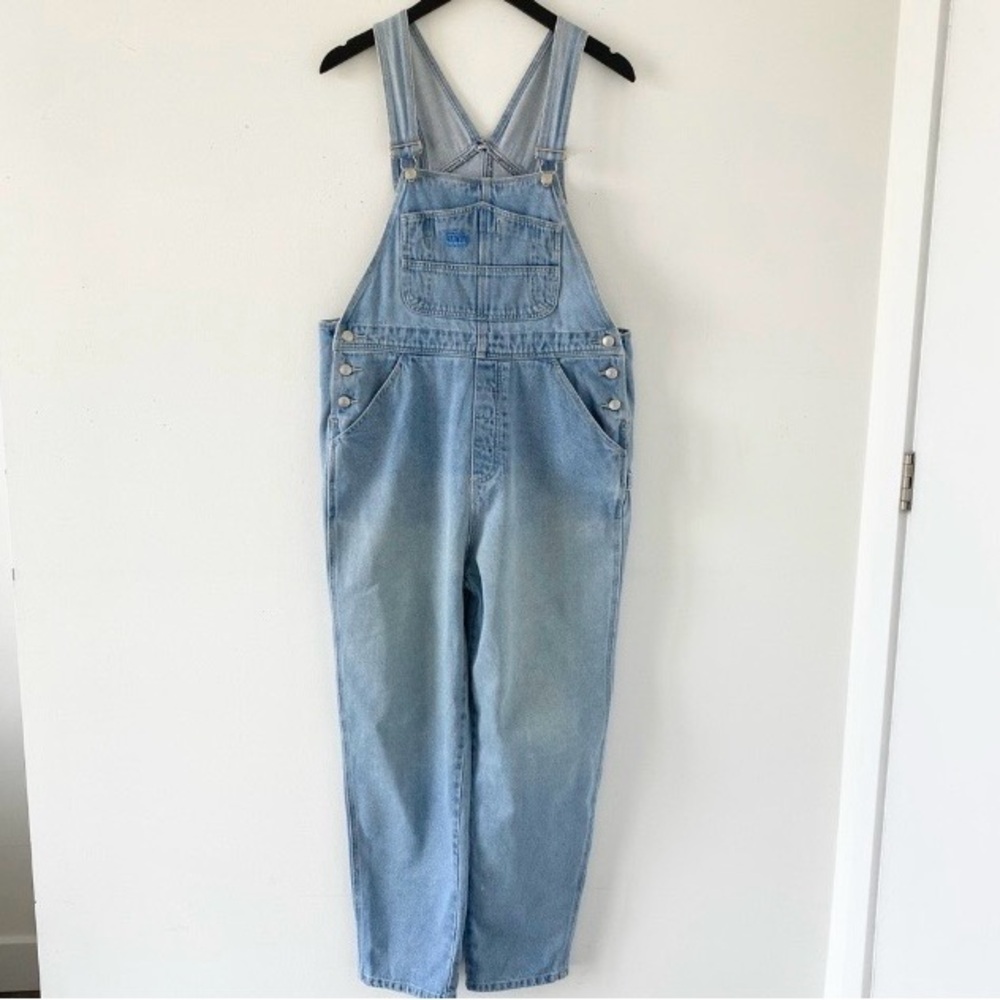 VINTAGE 90s Light Denim Baggy Overalls